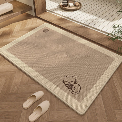 Cute Cat Design Bath Mat Bowlift