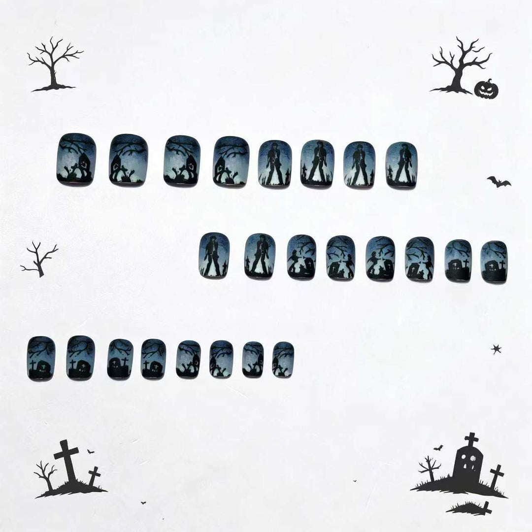Creative Nail Art in Spooky Gravestone Design Bowlift