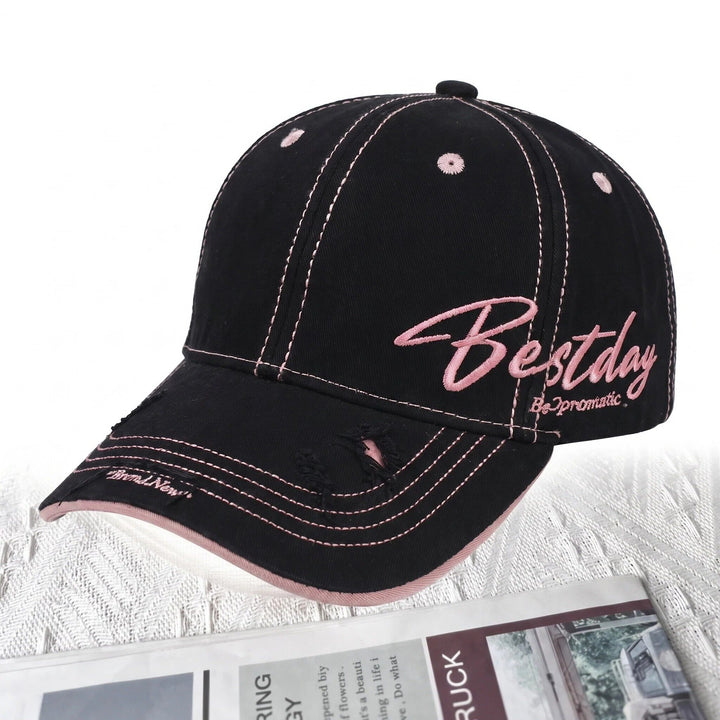 Men's Distressed Casual Cotton Baseball Cap Bowlift
