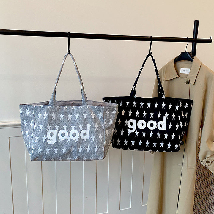 WoCasual Graphic Print Tote Bag Bowlift