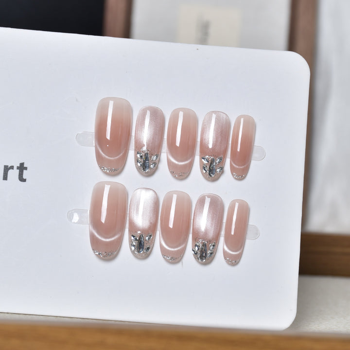 Elegant Nail Art Extensions with Pearl Accents Bowlift
