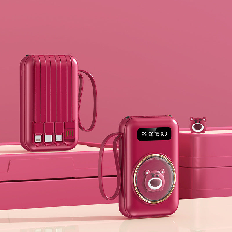 Portable power bank with integrated LED display by Bowlift