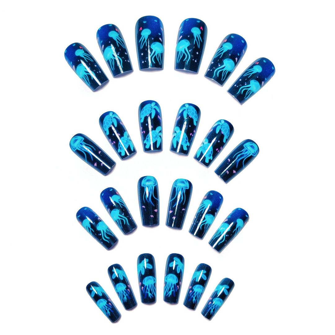 Artistic Glow-in-the-Dark Nail Art Bowlift