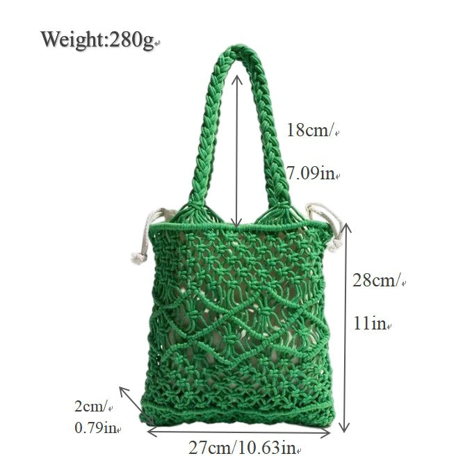 Handmade Macrame Tote Bag Bowlift