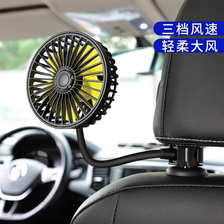 Flexible car fan with adjustable holder Bowlift