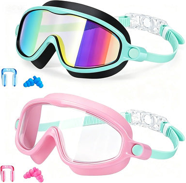 Swim protection goggles with adjustable nose piece and anti-fog technology Bowlift