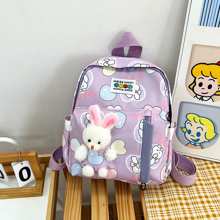 Cute Plush Bunny-Themed Mini Backpack Bowlift