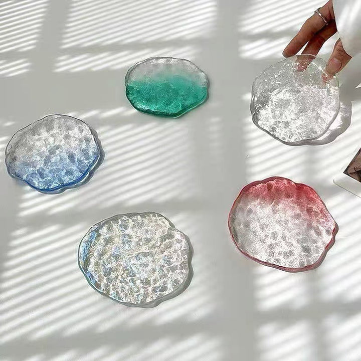 Handcrafted Irregular Edge Resin Glass Coaster and Trinket Dish Bowlift