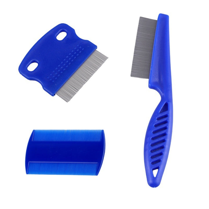 Precision stainless steel lice and flea comb set with ergonomic non-slip handles Bowlift