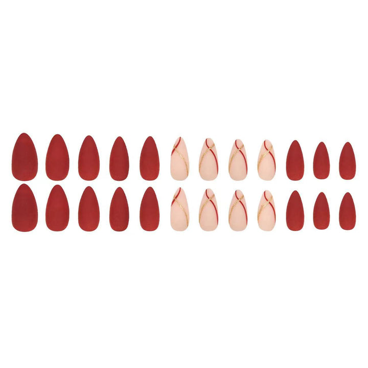 Elegant Matte Almond-Shaped Press-On Nails Bowlift