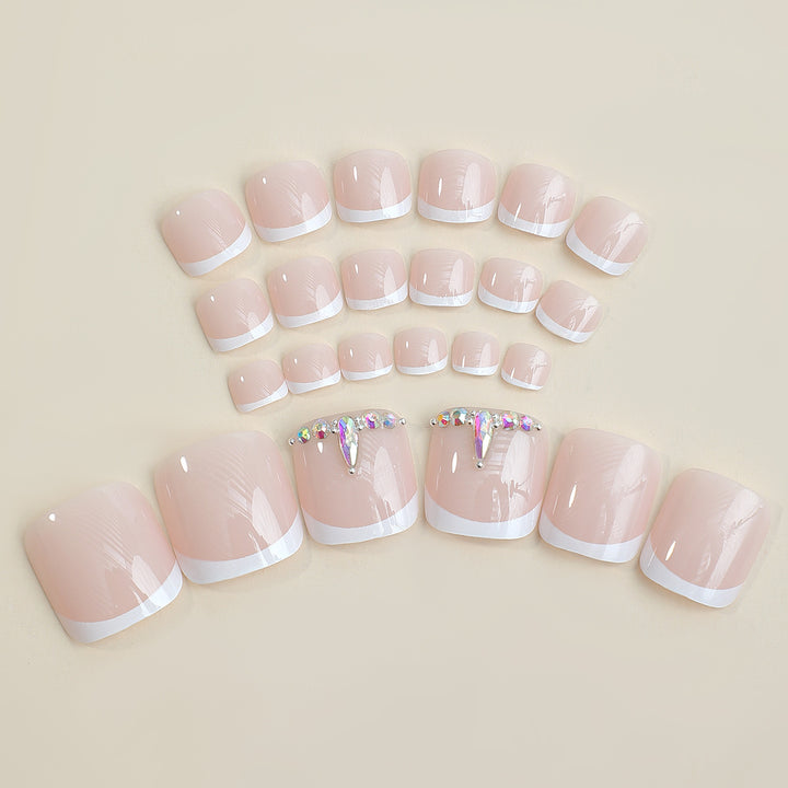 Acrylic Nail Set with Decorative Glitter Elements Bowlift