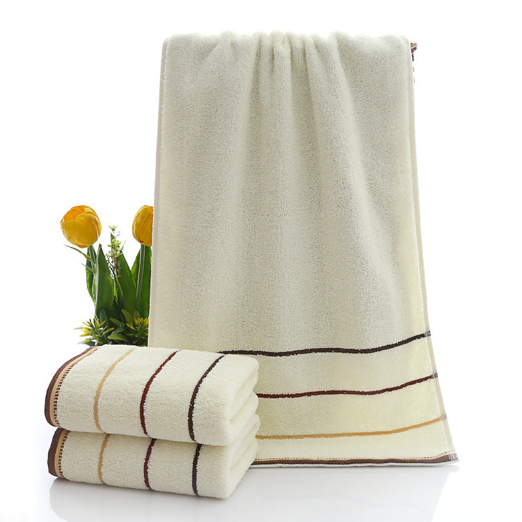 Terry Bath Towel with High-Quality Check Border Bowlift