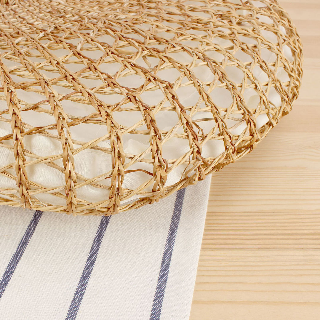 Braided basket bag with stylish round handle Bowlift