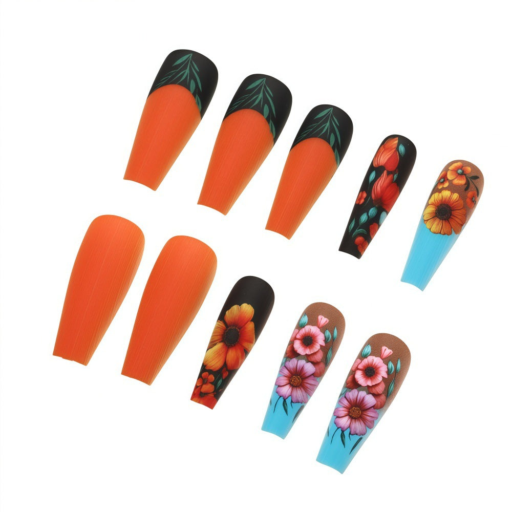 Art Nail Set with Floral Patterns Bowlift