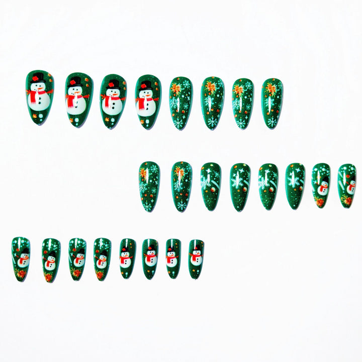 Festive Themed Snowman Nail Art Bowlift