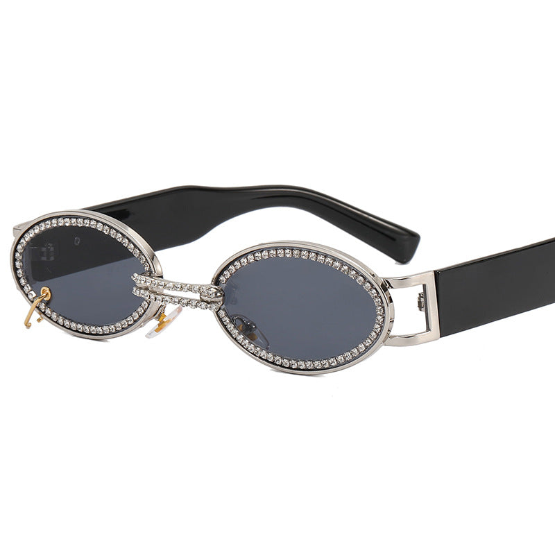Women extravagant fashionable sunglasses with rhinestone-adorned frame Bowlift