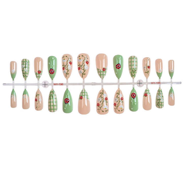Artistic Natural Press-On Nails Set Bowlift
