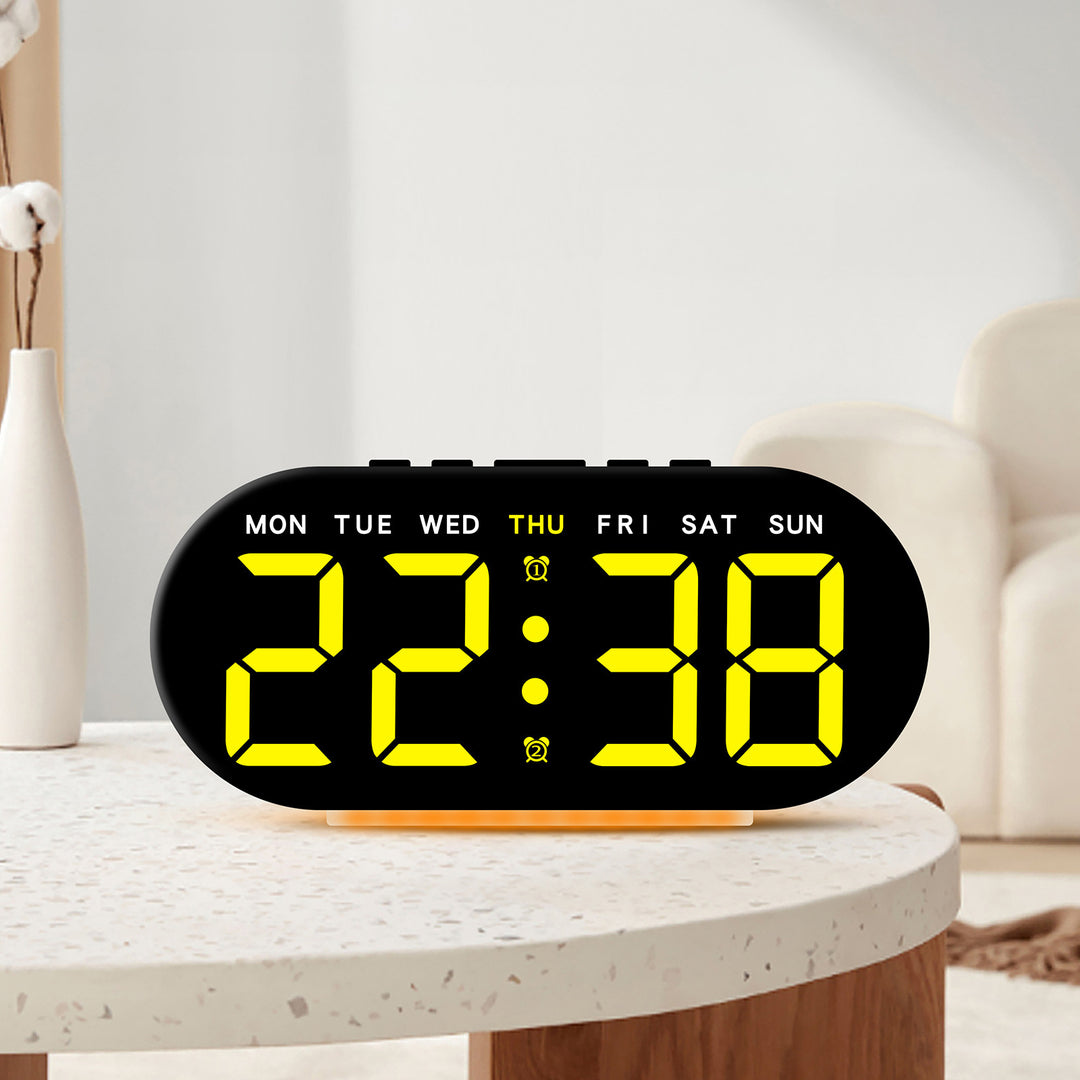Digital alarm clock with adjustable LED display Bowlift