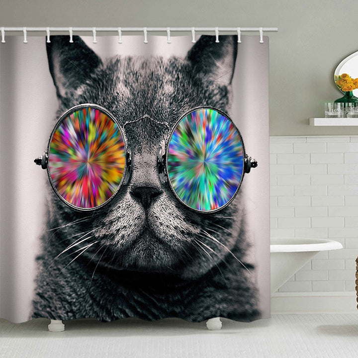 Artistic Dog Illustration Shower Curtain Bowlift