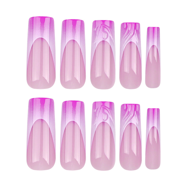 Elegant and artistic nail extensions with floral ombre design Bowlift