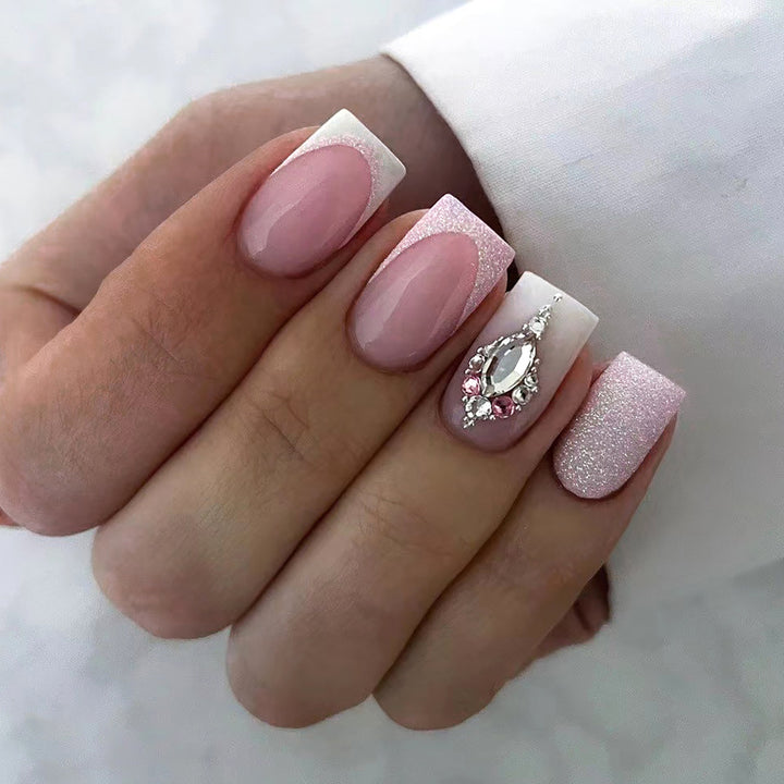 Artful nail extensions with an elegant leaf pattern Bowlift