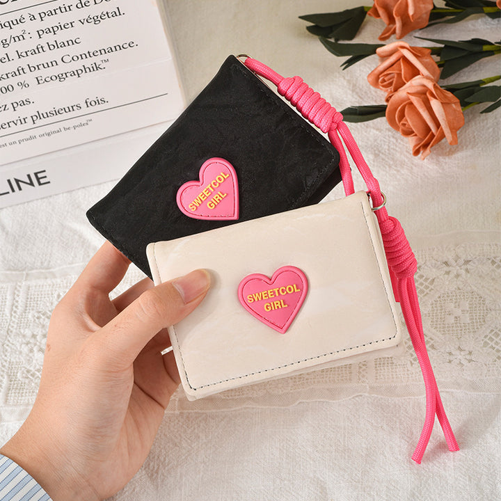 Cute Heart-Embellished Wallet Bowlift