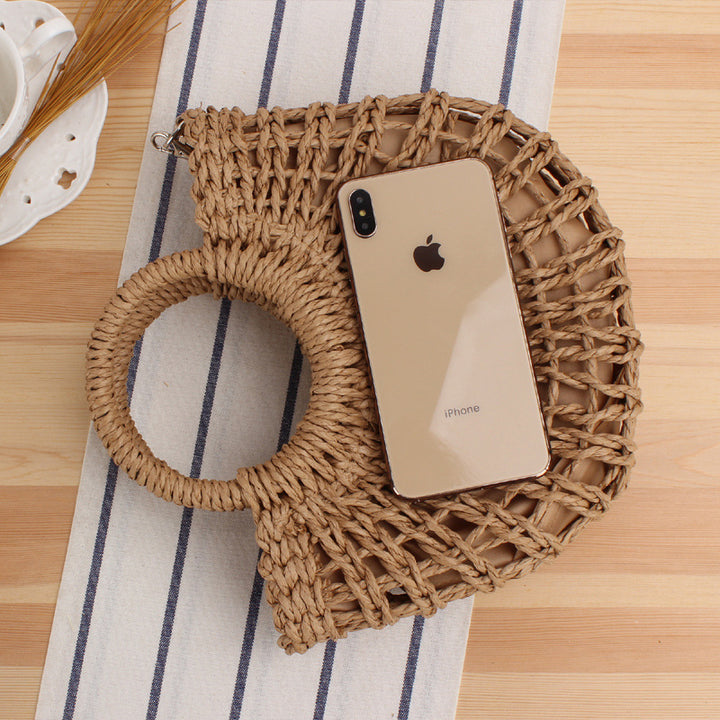 Handbag Made of Handcrafted Macrame with Round Handle Bowlift
