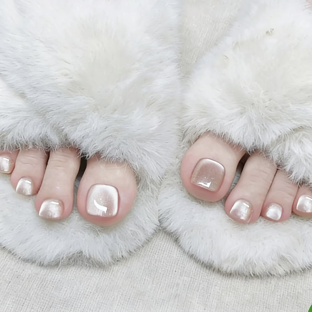 Premium Pedicure Press-On Toe Nails Bowlift