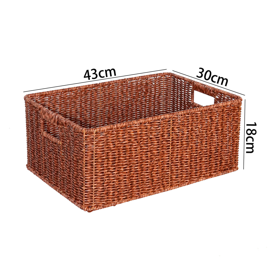 Handwoven Rectangular Storage Basket Bowlift