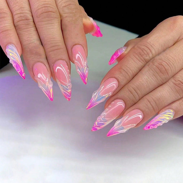 Artistic Stiletto Nail Extensions Bowlift