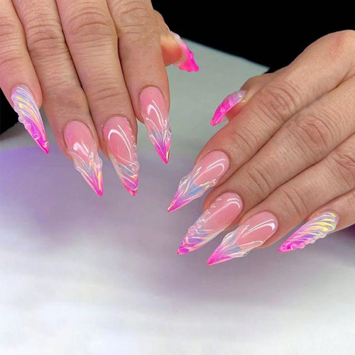 Artistic Stiletto Nail Extensions Bowlift