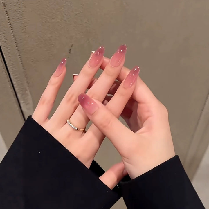 Ombre Glitter Press-On Nails Bowlift