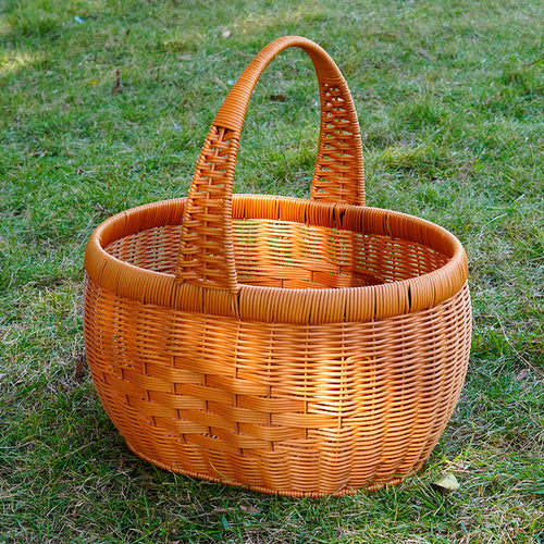 Handwoven Wicker Utility Basket Bowlift