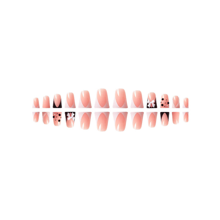3D French Tip Nail Art Extensions Bowlift