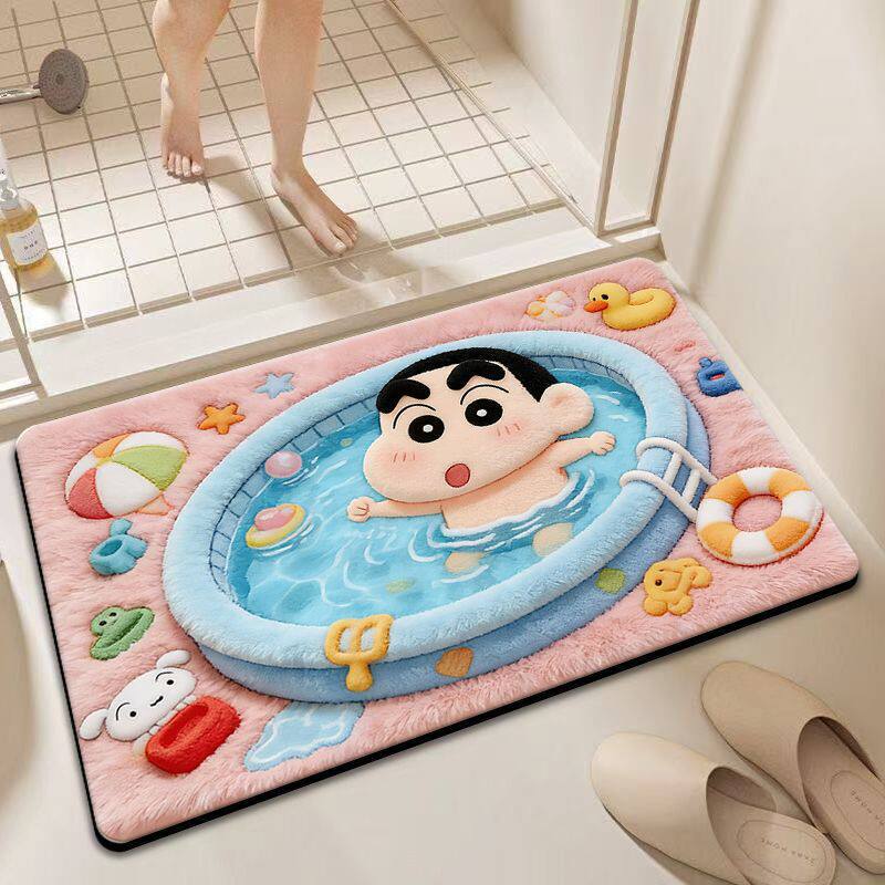 Cartoon Theme Plush Bath Mat