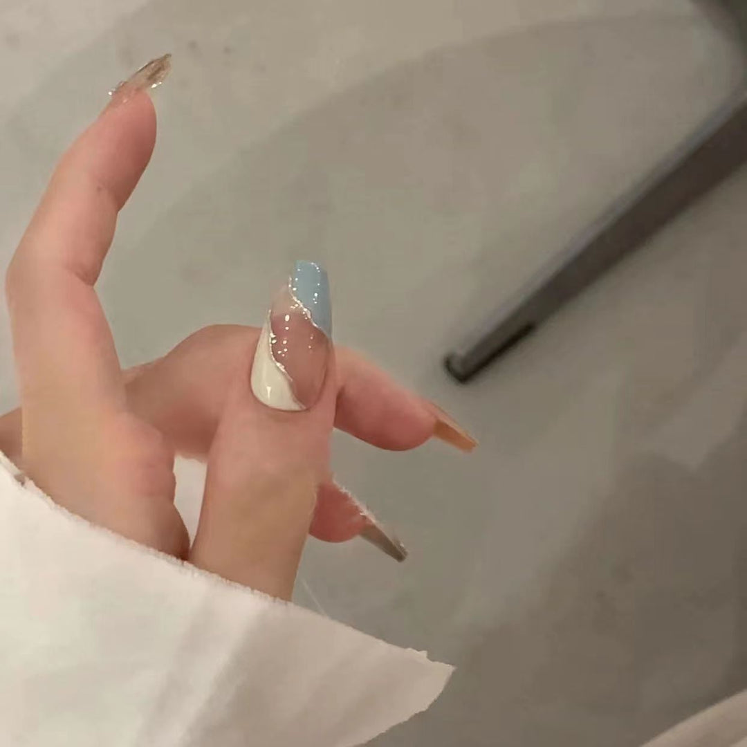 Artistic Press-On Nail Extensions Bowlift