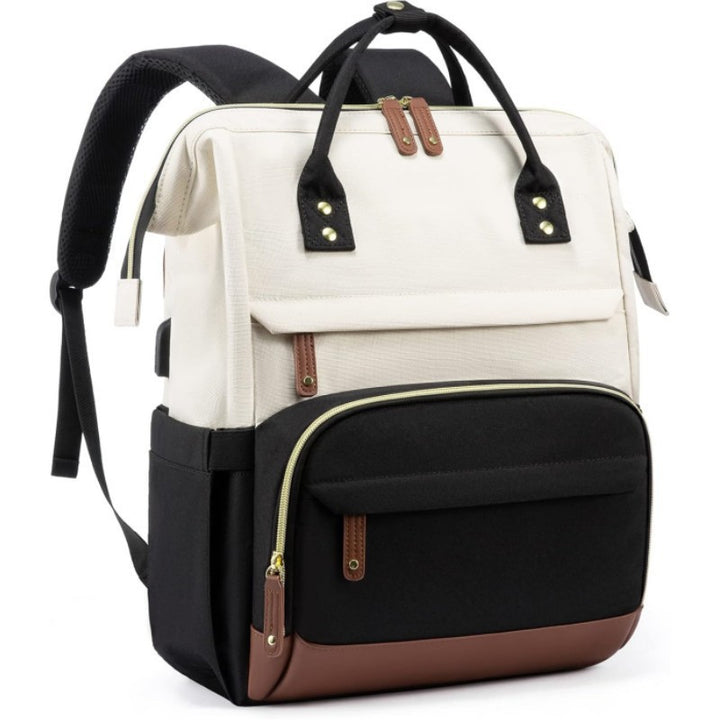 Multifunctional Backpack with Stylish Leather Accents Bowlift