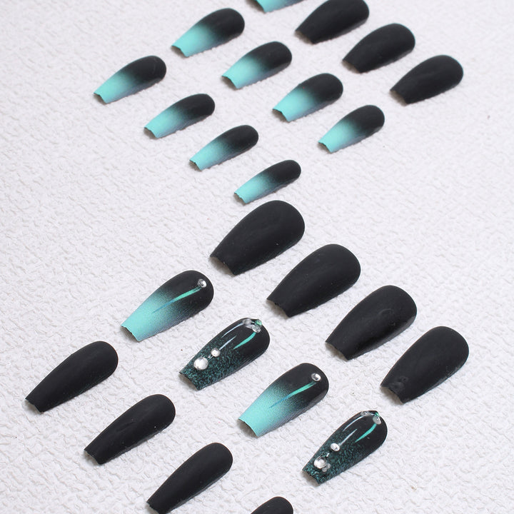 Matte Ombre Press-On Nail Design Bowlift
