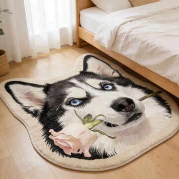 Animal-shaped Plush Rug