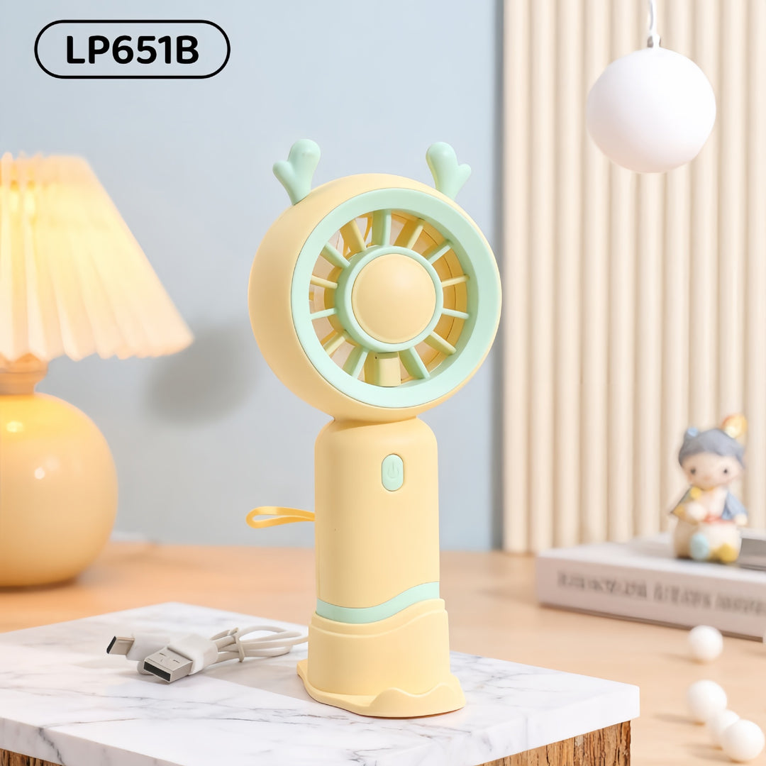 Ladies Portable Mini Handheld Fan with Cat Ears Bowlift