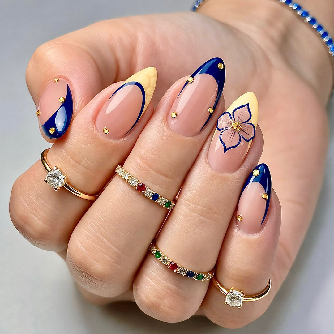 Artistic Floral Design Nail Art Bowlift