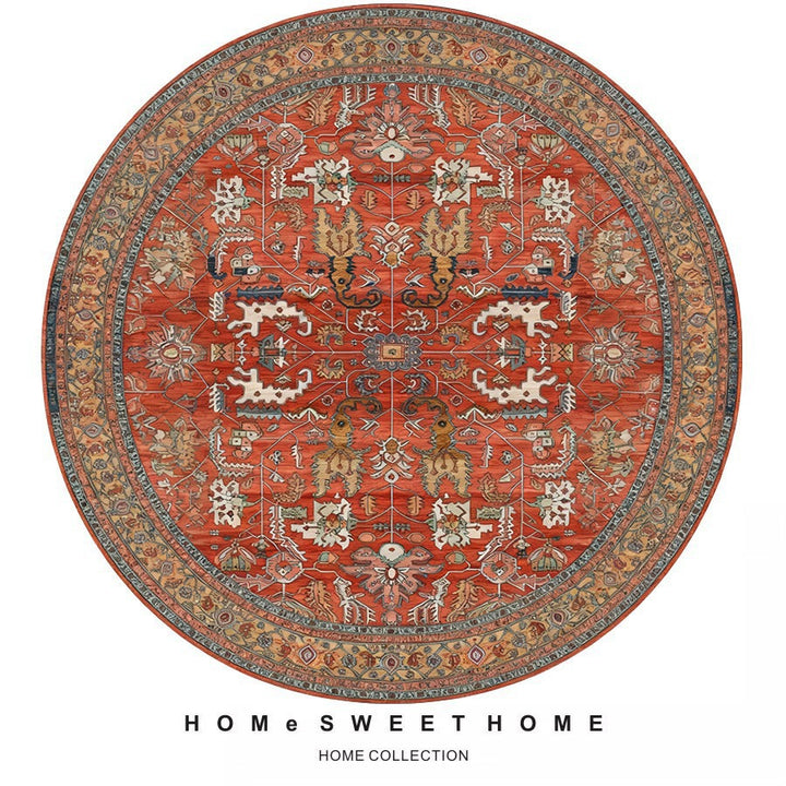 Vintage-Inspired Round Rug
