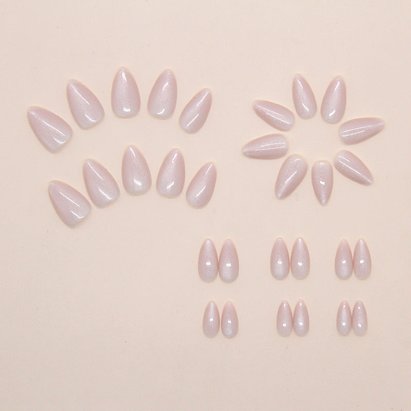 Artistic Glittered Almond-Shaped Nail Extensions Bowlift