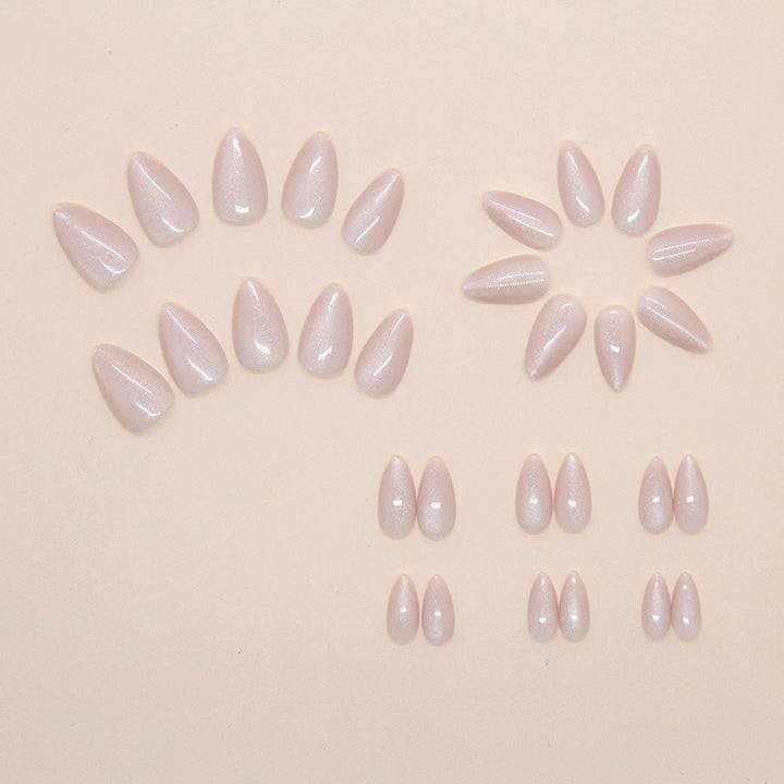 Artistic Glittered Almond-Shaped Nail Extensions Bowlift