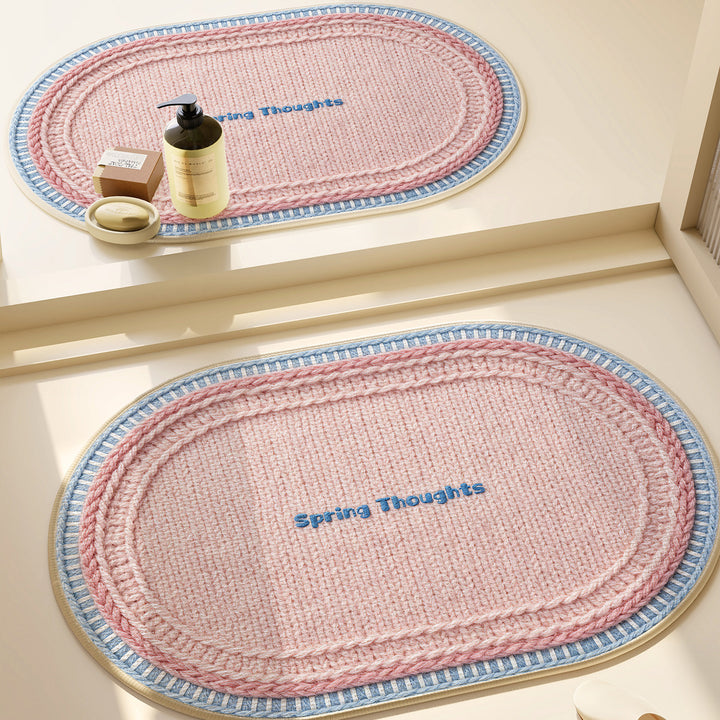 Heart-Patterned Bathroom Mat Bowlift