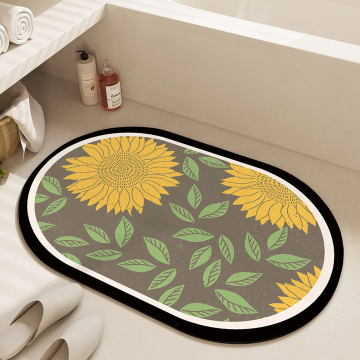 Textured Geometric Bath Mat Bowlift