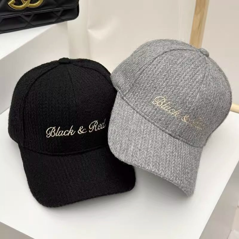 Women's Embroidered Casual Knit Baseball Cap Bowlift