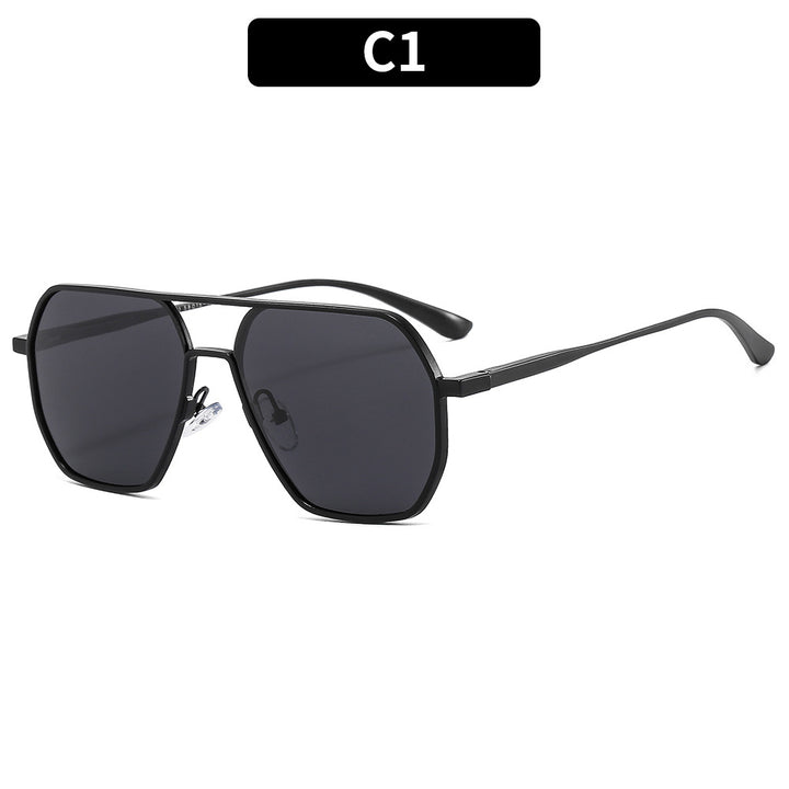 Sporty Oversized Hexagonal Sunglasses