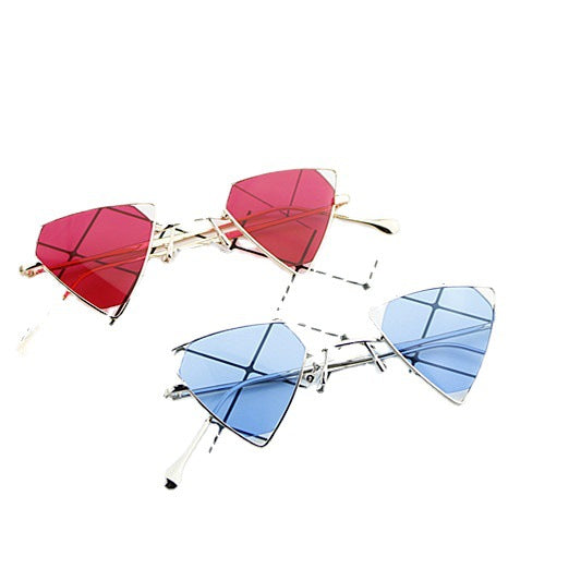 Ladies geometric sunglasses with elegant metal frame Bowlift