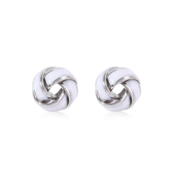 Women's lightweight star earrings with enamel flag design and fishhook Bowlift